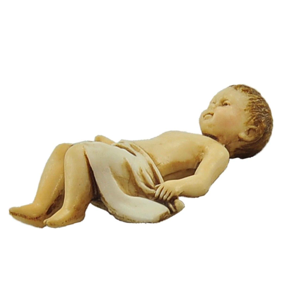 Statua presepe 13 cm natività giuseppe bambinello madonna sdraiata modello s