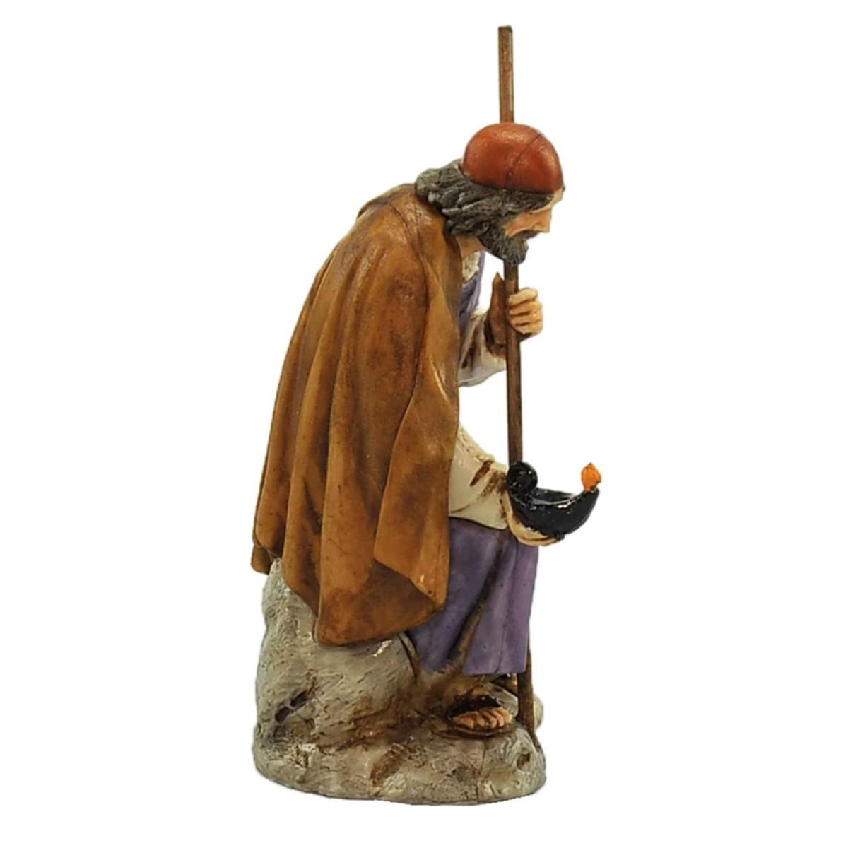 Statua presepe 13 cm natività giuseppe bambinello madonna sdraiata modello s
