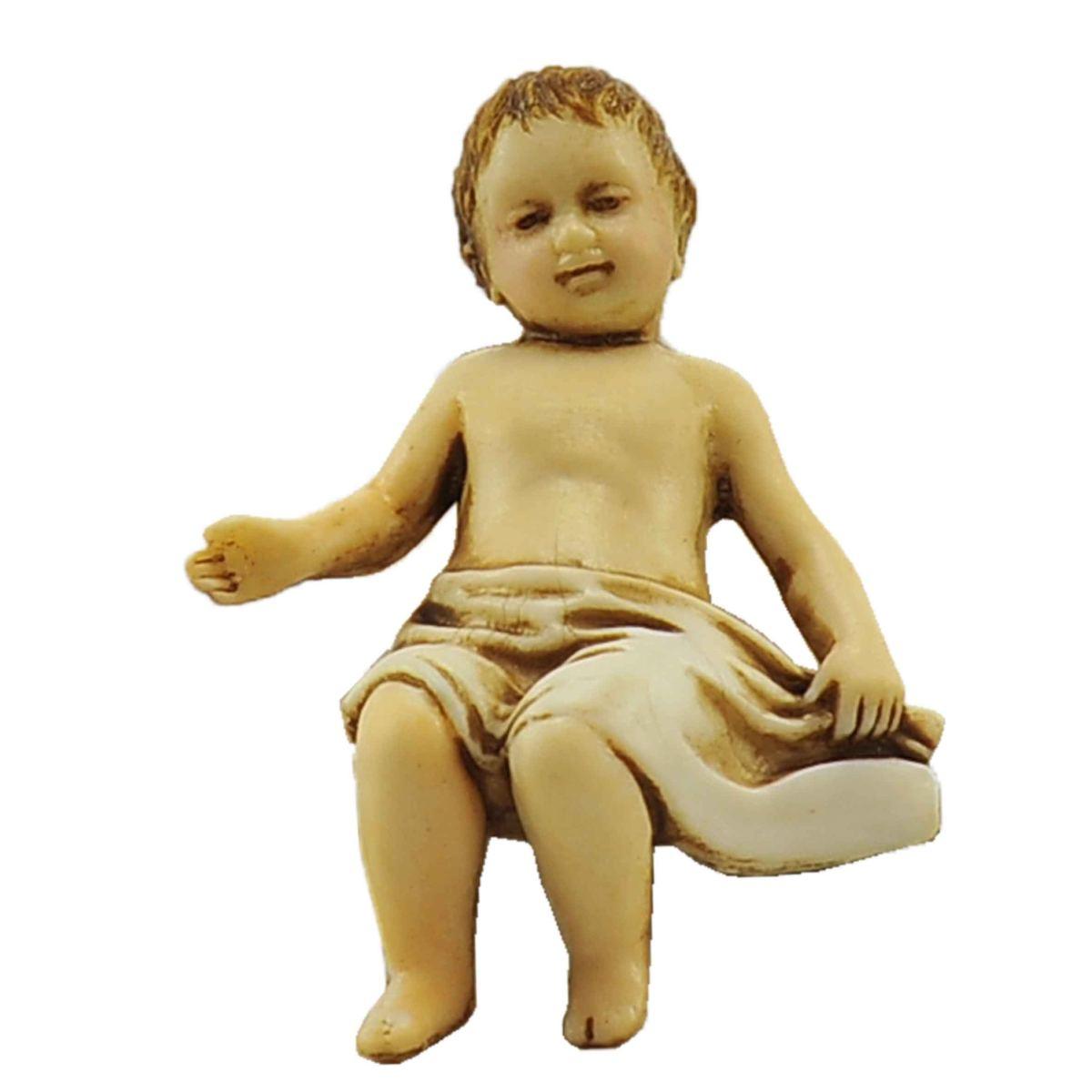 Statua presepe 13 cm natività giuseppe bambinello madonna sdraiata modello s
